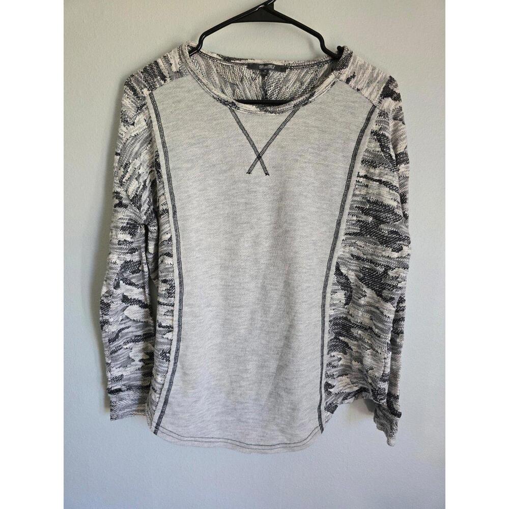 MIss Me Marbled Grey Sweater (M)